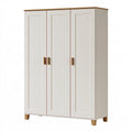 Kleiderschrank 120 x 52 x 180 cm Weiß Holzwerkstoff 3 Türen skandinavischer Stil